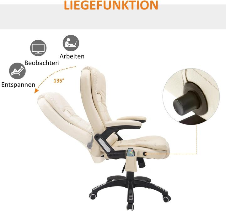 Immagine prodotto Swisshandel24 Sedia massaggiante sedia da ufficio sedia da gioco massaggio a 6 punti di vibrazione con funzione
