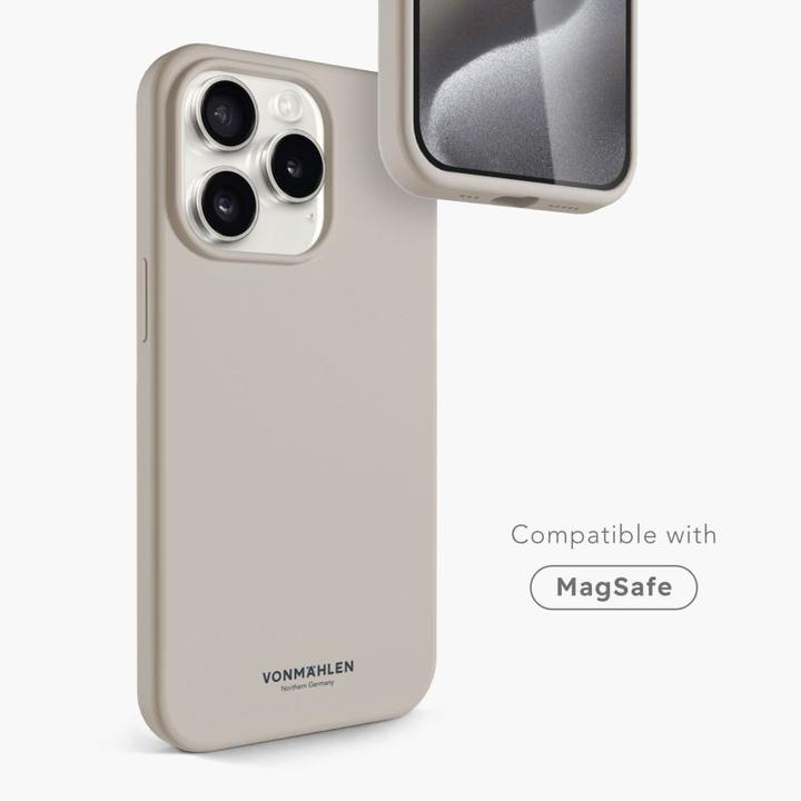 Image du produit Vonmählen Etui en silicone écologique pour iPhone 15 Pro Max - Crème (Apple iPhone 15 Pro Max)