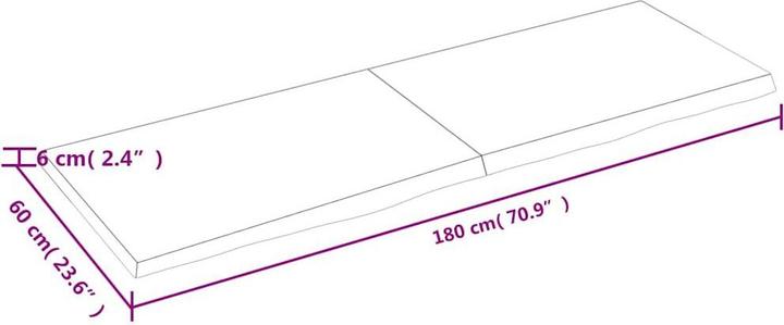 Immagine prodotto VidaXL Saba (180 x 6 x 60 cm)