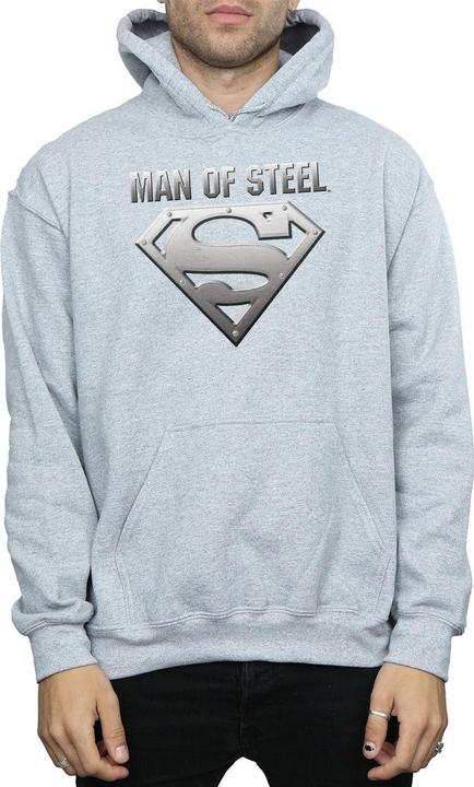 Actual product image Mens Superman Man Of Steel Shield Hoodie (M)