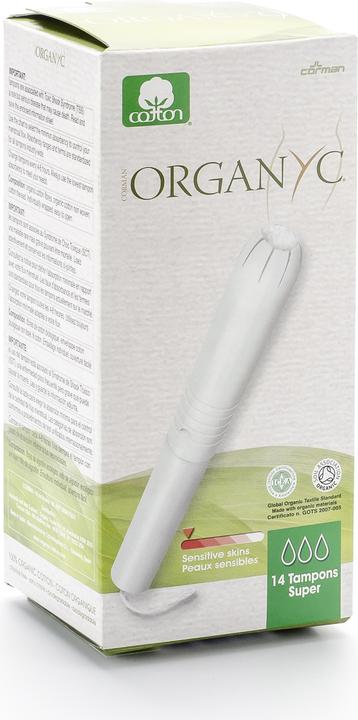 Organyc Tampons Super mit Applikator - 100% biologische Baumwolle (14 x, Large)