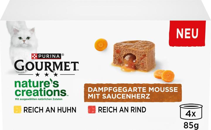 Produktbild Gourmet Mousse mit Saucenherz (Adult, 4 Stk., 340 g)