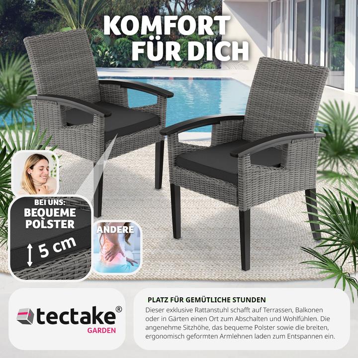 Image du produit tectake Chaise en rotin Rosarno