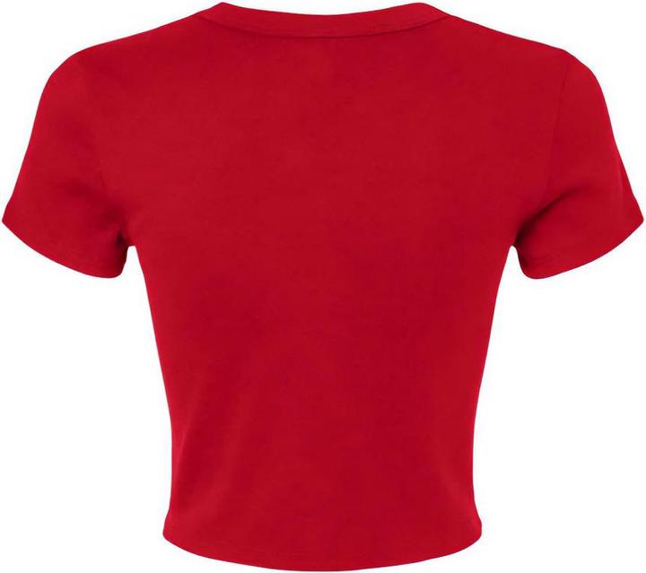 Actual product image Bella Canvas Womens/Ladies Micro-Rib Crop T-Shirt (L)