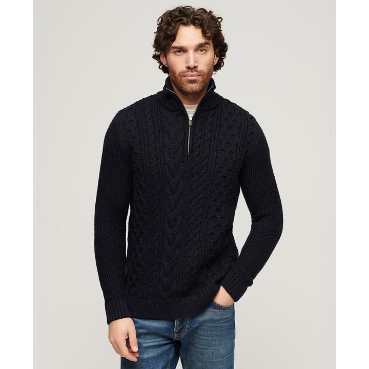 Actual product image Superdry half-zip knit weater uperdry jacob cable (S)