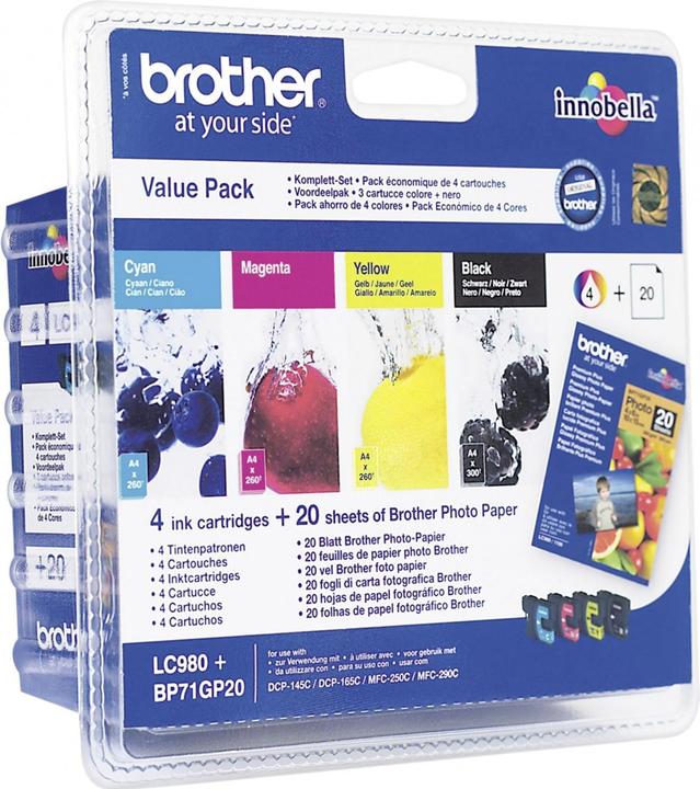 Produktbild Brother LC-980 Value Pack (M, BK, Y, C)