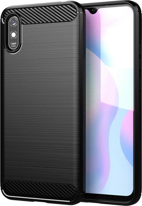 Produktbild Techsuit - Carbon Silicone - Xiaomi Redmi 9A / Redmi 9AT - Black (Xiaomi Redmi 9AT, Xiaomi Redmi 9A)