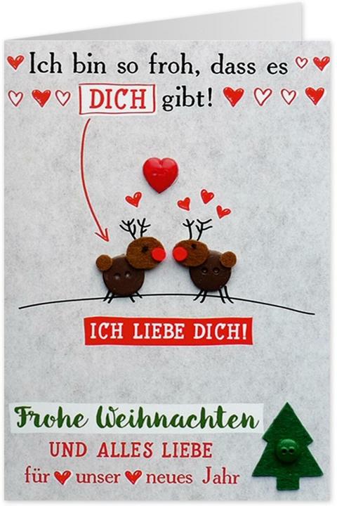 Actual product image Sheepworld Christmas card Button Love 11 x 16 cm (1 pcs.)