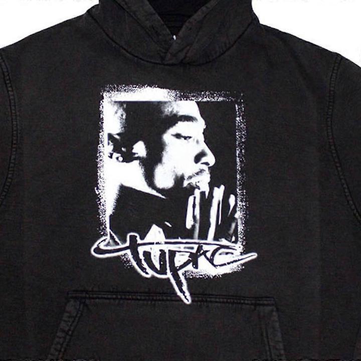 Actual product image Tupac Shakur Unisex Adult Spray Photo Hoodie (XXL)