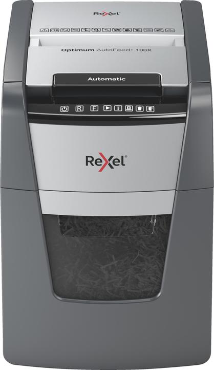 Produktbild Rexel Automatischer Aktenvernichter Optimum Autofeed 100X, 4x28mm, P4, 34l (Partikelschnitt)