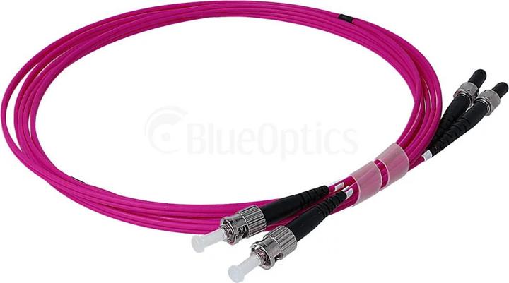 Produktbild BlueOptics Duplex LWL Patchkabel ST-FSMA Multimode OM4 7.5 Meter (S/UTP, CAT8.2, 7.50 m)