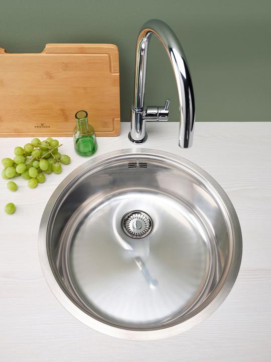 Produktbild Reginox Spülbecken, Edelstahl poliert Küchenspüle rund L18 390 Comfort ⌀ 44 R26076 (Unterbauspüle, 44 cm)