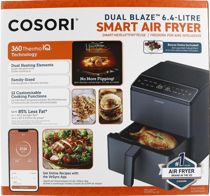 Image du produit Cosori Friteuse à air chaud Dual Blaze XXL 6.4 l, 1700 W