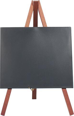 Securit Tableau à craies de table MINI avec chevalet, acajou (Tableau noir, 15 x 17 x 35.5 cm)