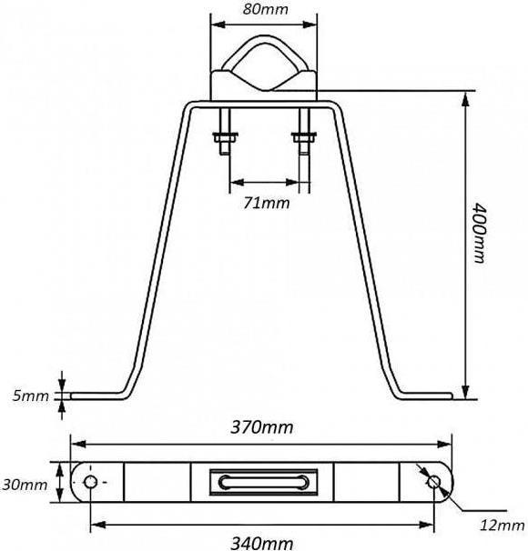 Produktbild Maclean MCTV-934 - Antennenmasthalterung, 40cm (Antennendose)