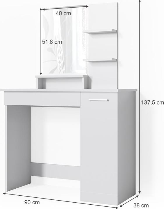 Actual product image Vicco Julia with mirror (90 x 38 x 138 cm)