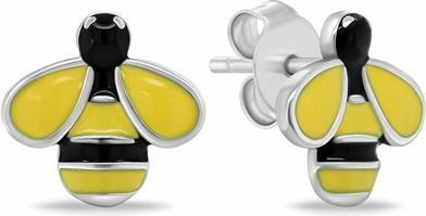 Produktbild Brilio Silver - Delicate gold-plated earrings Butterfly with zircons EA1079Y