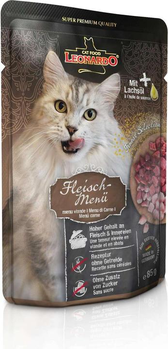 Image du produit Leonardo Cat Food Finest Selection Pouch Menu viande (Adulte, 1 pcs, 85 g)
