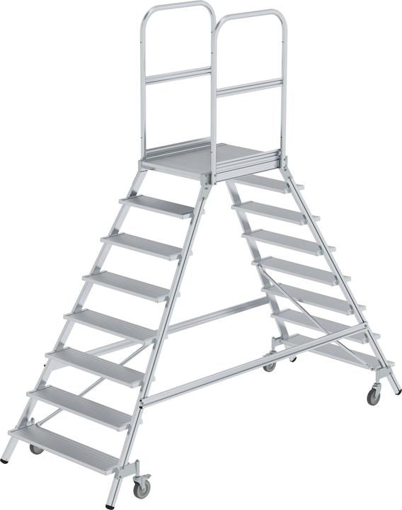 Actual product image Munk Platform steps with double sided access, platform and steps made of light alloy (Platform ladder, 290 cm)