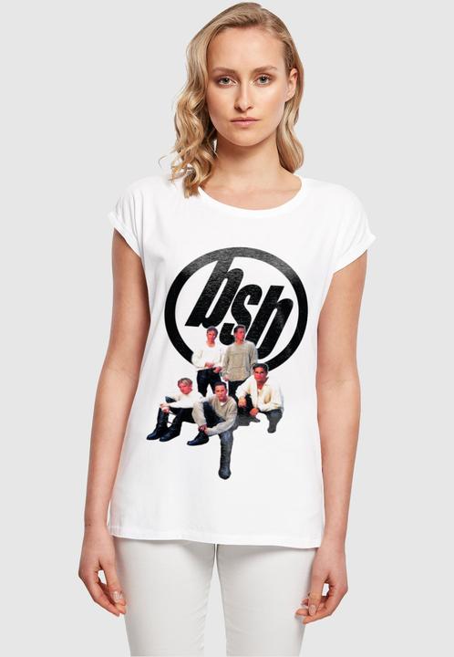 Actual product image Merchcode Ladies Backstreet Boys - Vintage Logo Extended Shoulder Tee - 111603 (XL)