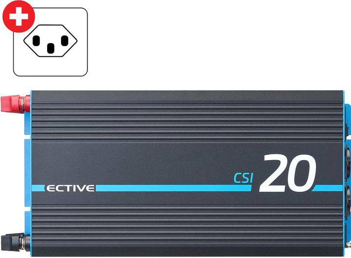 Actual product image Ective CSI 20 Sinus-Wechselrichter 2000W 24V mit Netzvorrangschaltung und Ladegerät (CH-Stecker)