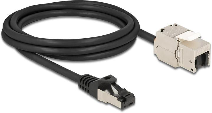 Immagine prodotto Delock Cavo RJ45 maschio a modulo Keystone RJ45 femmina Cat.6A 2 m nero (S/FTP, CAT6a, 2 m)