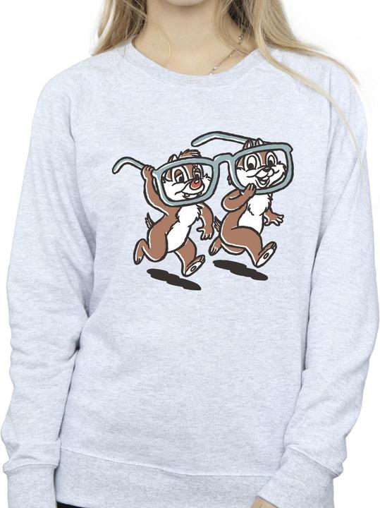 Actual product image Disney Womens/Ladies Chip 'n Dale Glasses Sweatshirt (M)