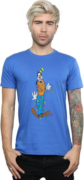 Actual product image Disney Mens Goofy Christmas Lights T-Shirt (XL)