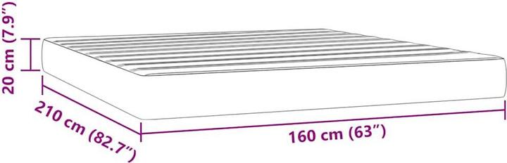 Produktbild VidaXL Taschenfederkernmatratze Dunkelgrün Samt (160 x 210 cm, Federkern)