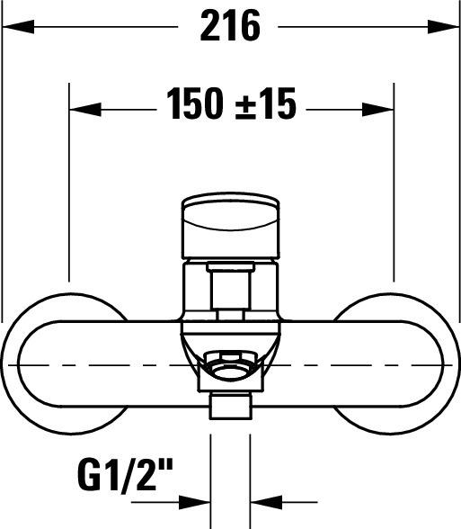 Image du produit Duravit Wave Mitigeur monocommandé pour baignoire apparente
