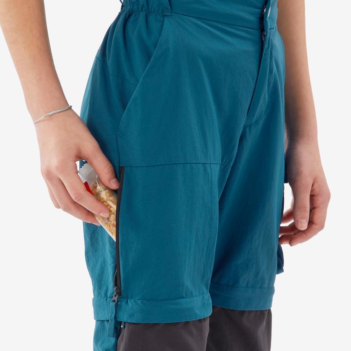 Immagine prodotto Quechua Zip-Off-Hose Kinder Gr. 123–172 Wandern - MH500 blau (14, 15, 16)