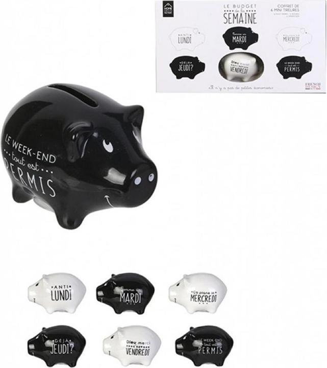 Actual product image Sombo Tirelire Mini Cochon Semainier