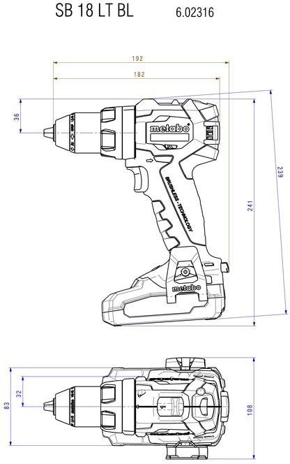 Actual product image Metabo Battery-powered impact drill (Rechargeable battery operated)