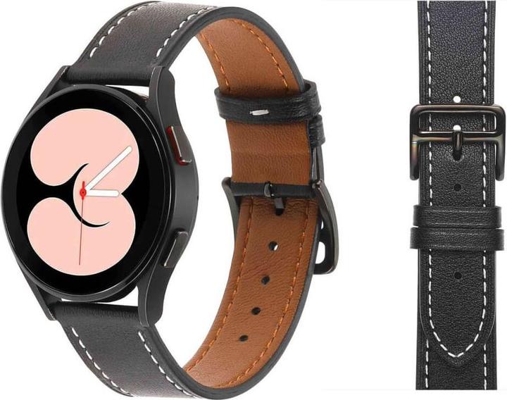 Produktbild Cover-Discount Galaxy Watch 5 - Lederarmband schwarz (Kunstleder)