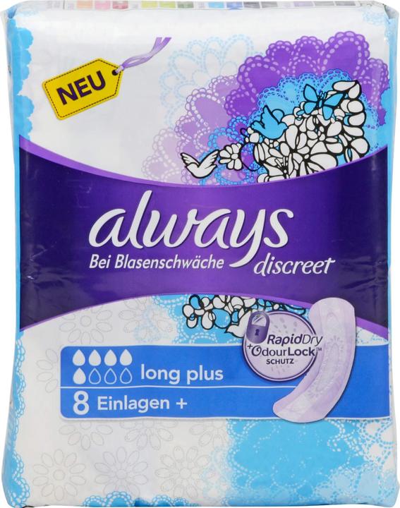 Actual product image Always Discreet Incontinence Pads Plus Long Plus (8 x, Large)