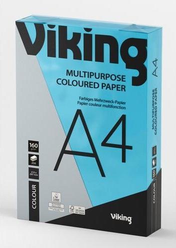 Image du produit Office Depot Papier à copier A4 160 g/m² Bleu intense (160 g/m², 250 x, A4)