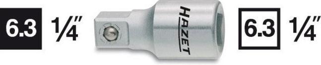 Produktbild HAZET Verlängerung 867-4 ∙ Vierkant6,3 mm (1/4 Zoll) ∙ Vierkant 6,3 mm (1/4 Zoll) (1/4")