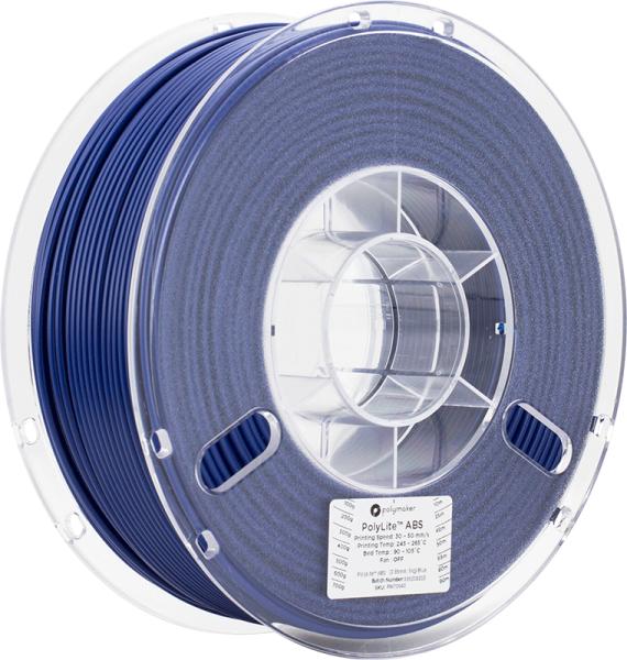 Actual product image Polymaker PolyLite ABS - Blue - 2.85mm (ABS, 2.85 mm, 1000 g, Blue)