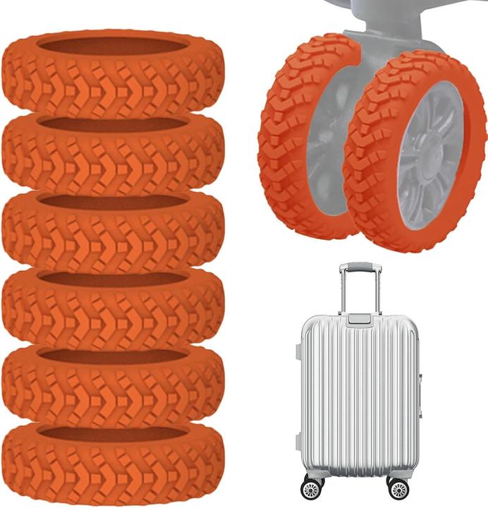 Swissdetector Kofferreifenhülle - Leise - 8 Stück - Orange (Schutzhülle)