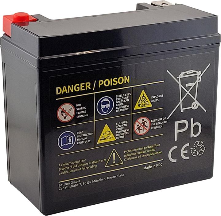 Actual product image Acconic Sportivo AGM YTX20L-BS Motorradbatterie 20Ah 12V (DIN 82000) (12 V, 20 Ah)