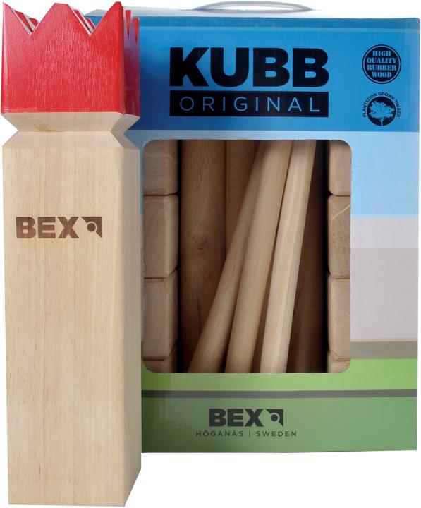Actual product image Bex Kubb Original Rubberwood with Red King