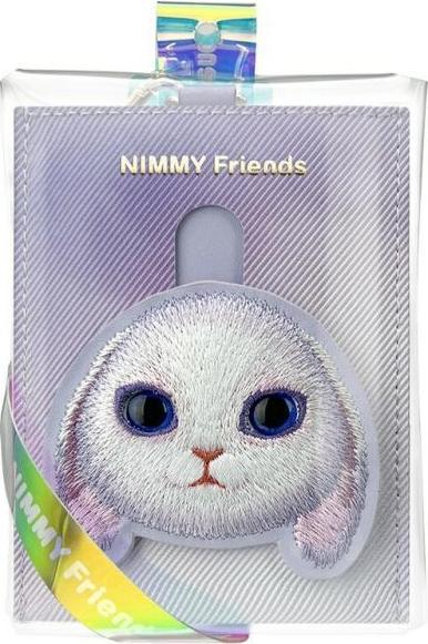 Actual product image iLike Nimmy card wallet purple Big Eyed Pet 2.0 Rabbit