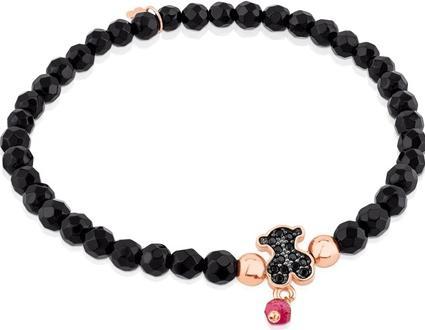Immagine prodotto Tous Bracciale in onice con orsetto 314931650-S (0.03 cm, Argento vermeil)