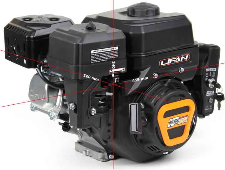 Immagine prodotto Wiltec LIFAN KP230E Motore a essenza monocilindrico 20mm 6,5CV Démarreur élec. Placca vibrante Chantier