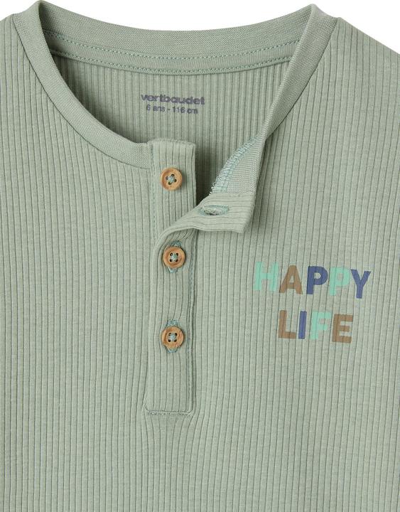 Produktbild Vertbaudet 2er-Set Jungen Schlafanzüge mit HAPPY-Print und Recycling-Baumwolle (104)