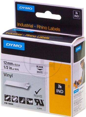 Produktbild Dymo 18444 Vinylband (1.20 cm, Schwarz)
