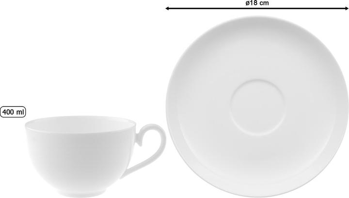 Actual product image Villeroy & Boch Café au Lait Tassen mit Untertassen Royal (400 ml, 6 x)