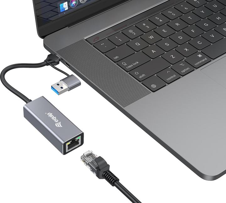 Produktbild equip USB-C auf 2.5 Gigabit Ethernet (USB, USB-C, RJ45 2.5 Gigabit Ethernet (1x))