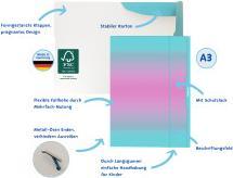 Produktbild Pelikan Sammelmappe, Zeichnungsmappe Sammelmappe A3 Color Edition mint/rose FSC (A3, 1 x)