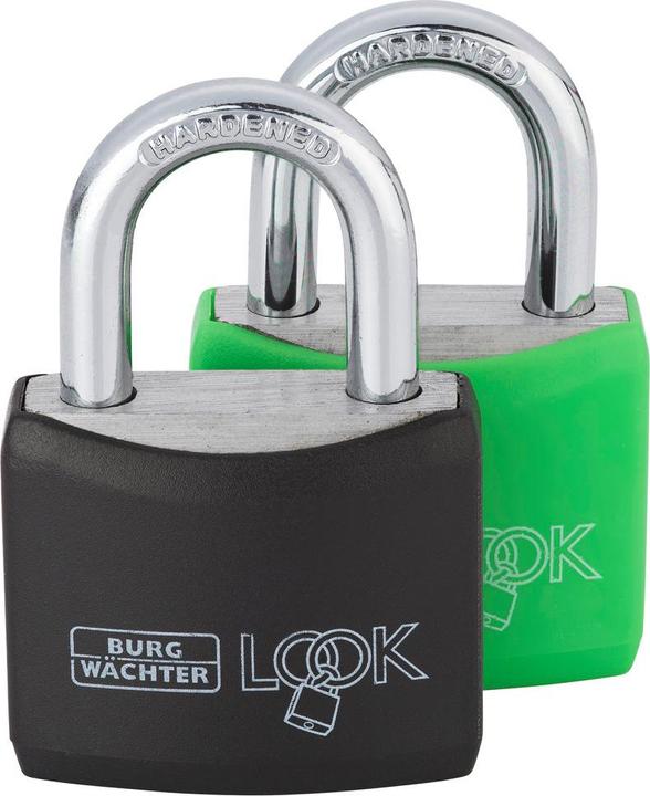 Actual product image Burg Wächter Cylinder padlock Look 402 shackle thickness 5.0mm shackle width 15.0mm, shackle height 19.0mm